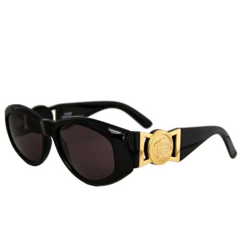 versace shades black and gold|all black versace sunglasses.